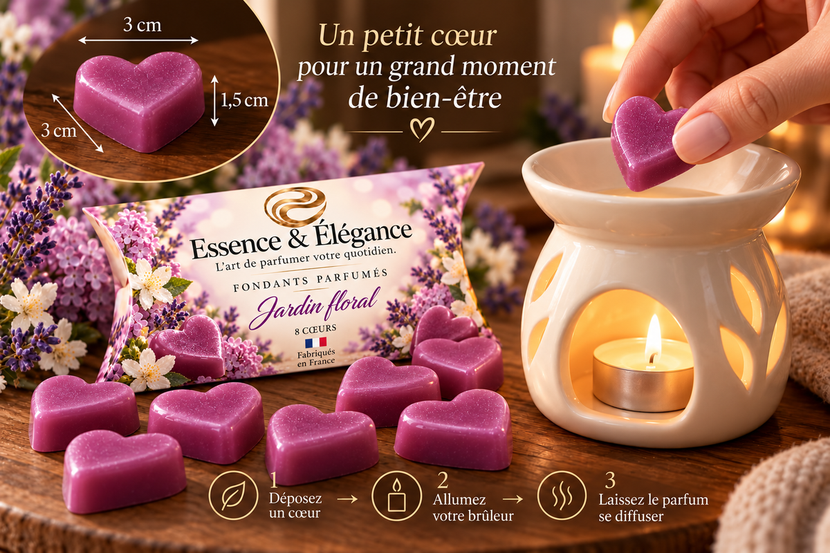 8 Fondants parfumés - jardin floral - Essence & Élégance - Essence & Elegance