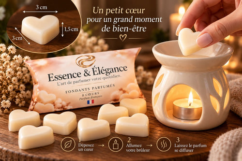 8 Fondants parfumés - Fleur de coton - Essence & Élégance - Essence & Elegance