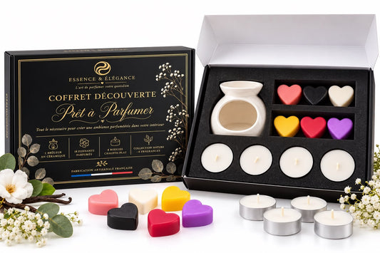 Coffret découverte - 18 fondants parfumés avec brûleur - Essence & Elegance