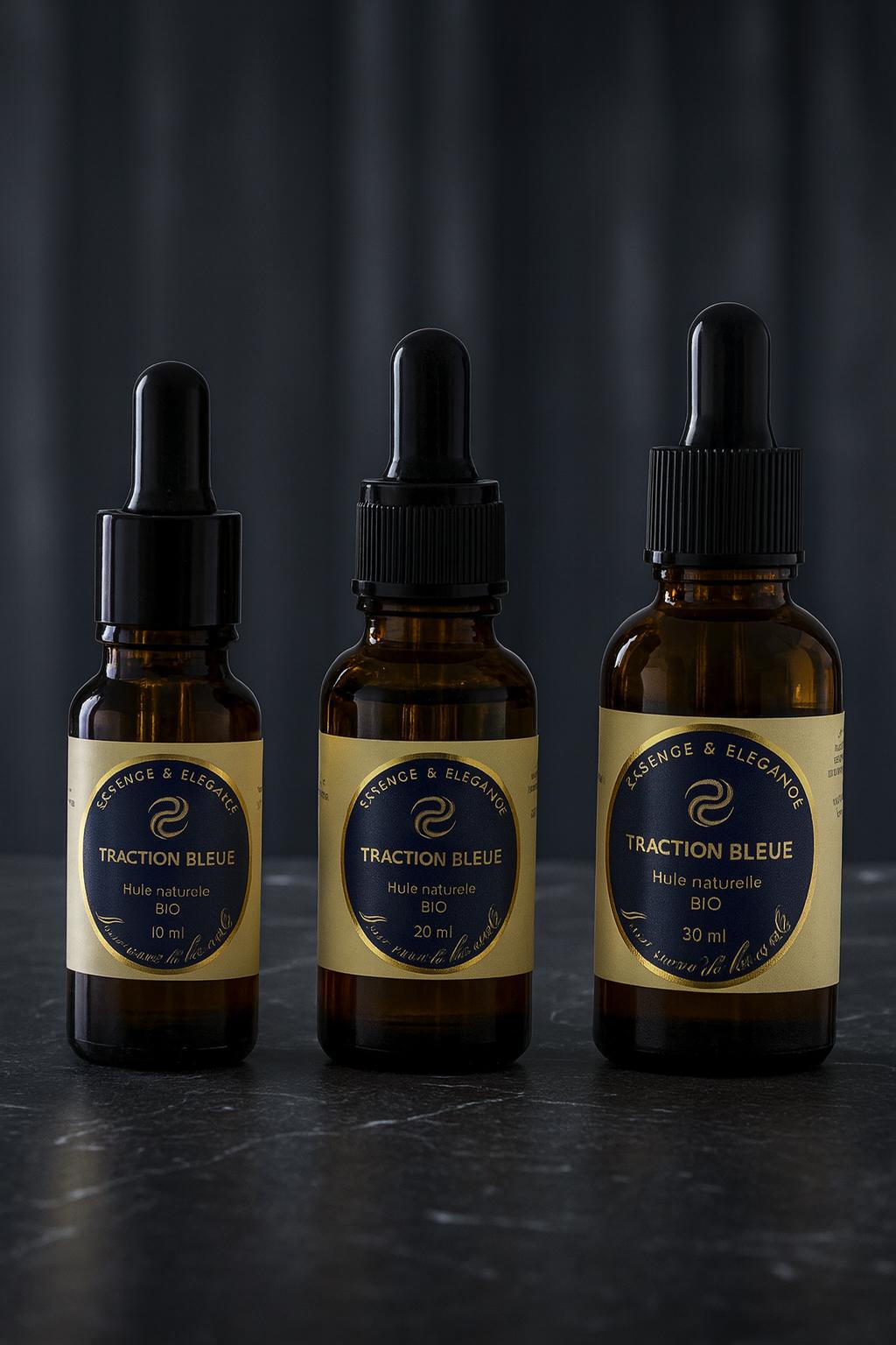 Flacons Traction Bleue Clips - Essence & Elegance